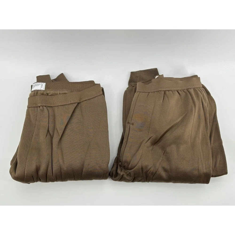 US Army Poly Pro Thermal Men Brown Drawers Cold Weather Lot of 2 3XL SEKRI NEW